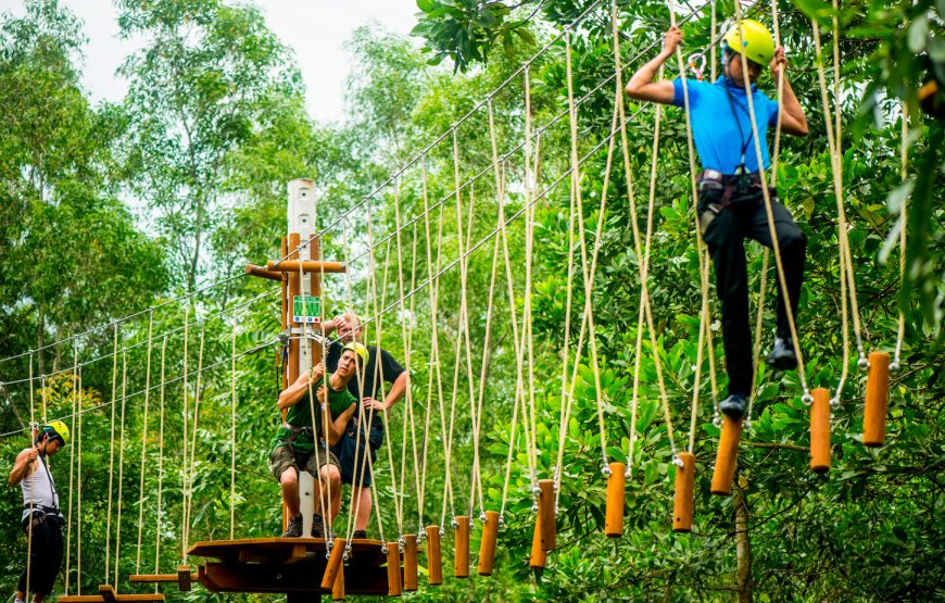 Full-day Adventure With The Zipline And Highwire Package From Hue City